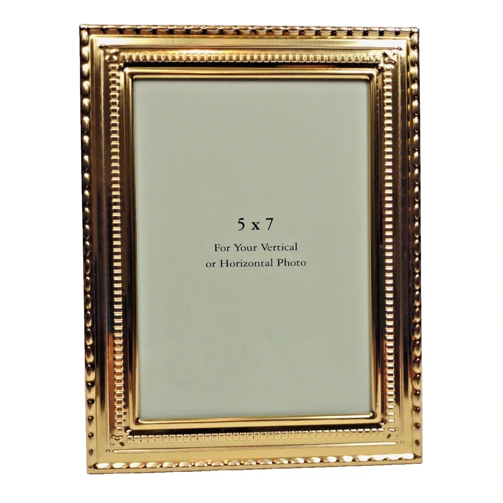 Vintage Gold Toned Polished Photo Frame for 5x7